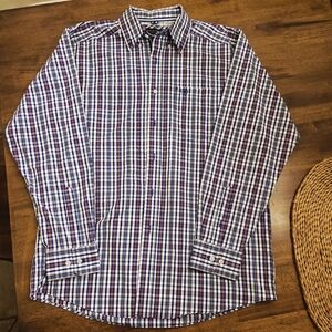 Ariat Men's Plaid Shirt - Red, White, & Blue